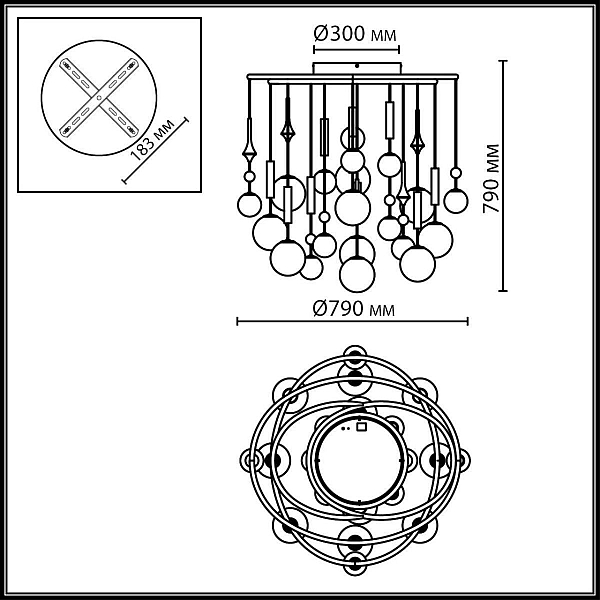 Потолочная люстра Odeon Light Callisto Modern 5457/21C