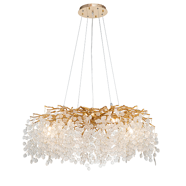 Подвесная люстра Delight Collection Shiro-noda FTB006R-100 brass/clear