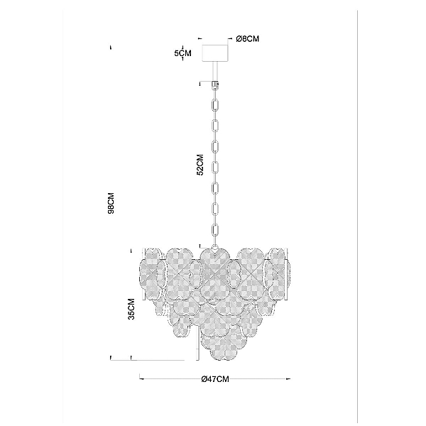 Подвесная люстра Arte Lamp Mallika A4077LM-6GO