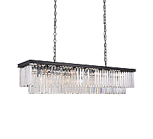 Подвесная люстра Delight Collection 1920s Odeon KR0387P-12C/P black/clear