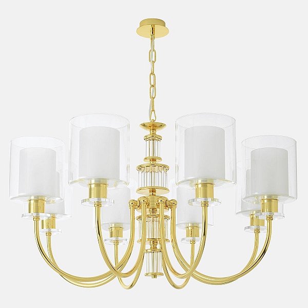 Подвесная люстра Crystal Lux ELENA SP8 GOLD