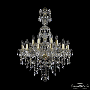Подвесная люстра Bohemia Ivele Crystal 1415/12+6/220/XL-86 G