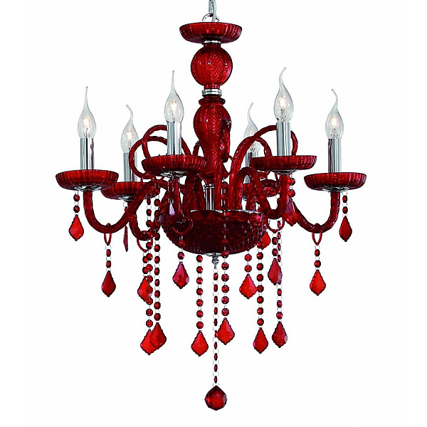 Подвесная люстра Ideal Lux Giudecca SP6 Rosso 027418