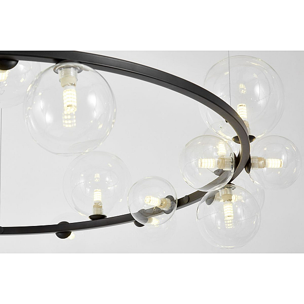 Подвесная люстра Lumina Deco LDP 7033-24 BK+CL