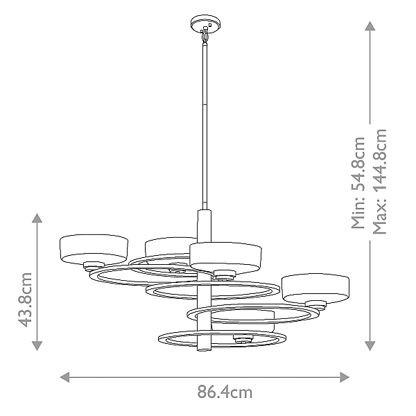 Подвесная люстра Kichler Aleeka KL-ALEEKA5B