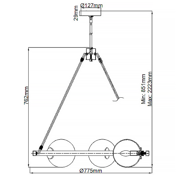 Подвесная люстра Feiss Harper (fe) QN-HARPER5