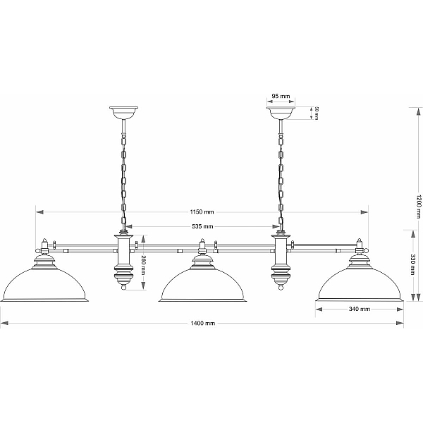 Подвесная люстра Kutek Lido LID-ZWL-3 (P) GR