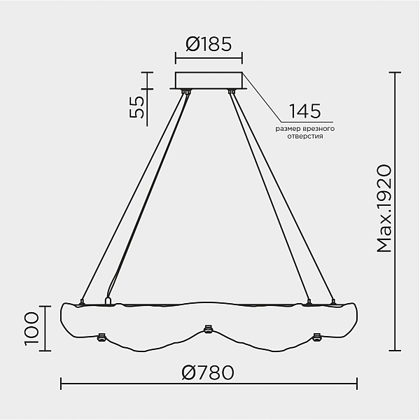 Подвесная люстра Modelux ML.9366.800 CR