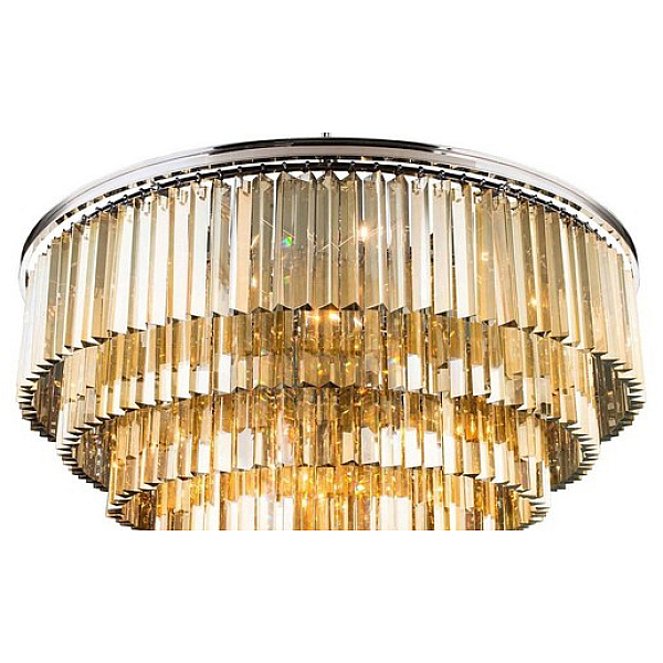 Подвесная люстра Delight Collection 1920s Odeon KR0387P-10A chrome/amber