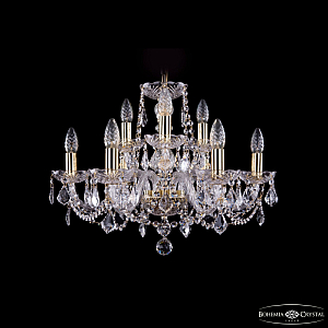 Подвесная люстра Bohemia Ivele Crystal 1402/6+3/195 G Leafs