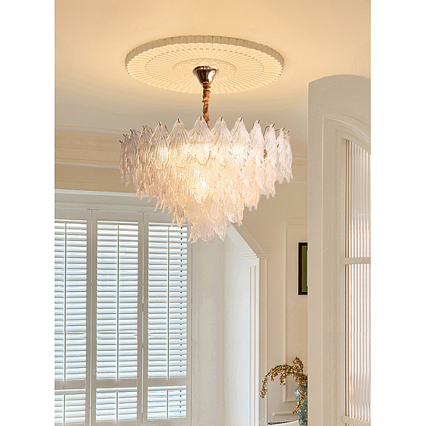 Подвесная люстра Delight Collection Crystal leaf 6489P/D800 gold/clear