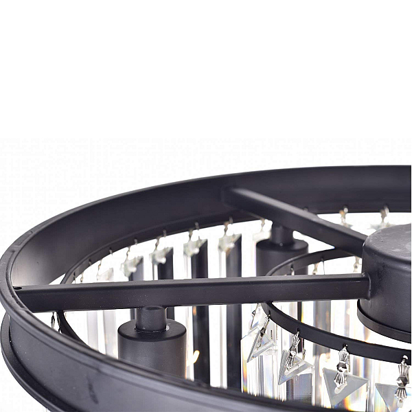 Подвесная люстра Delight Collection 1920s Odeon KR0387P-6B/P black/clear