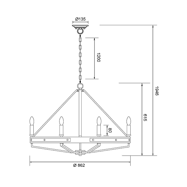 Подвесная люстра Wertmark Brenda WE586.08.023