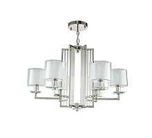 Подвесная люстра Crystal Lux Nicolas NICOLAS SP-PL6 NICKEL/WHITE