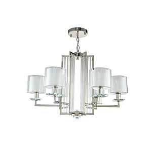 Подвесная люстра Crystal Lux Nicolas NICOLAS SP-PL6 NICKEL/WHITE