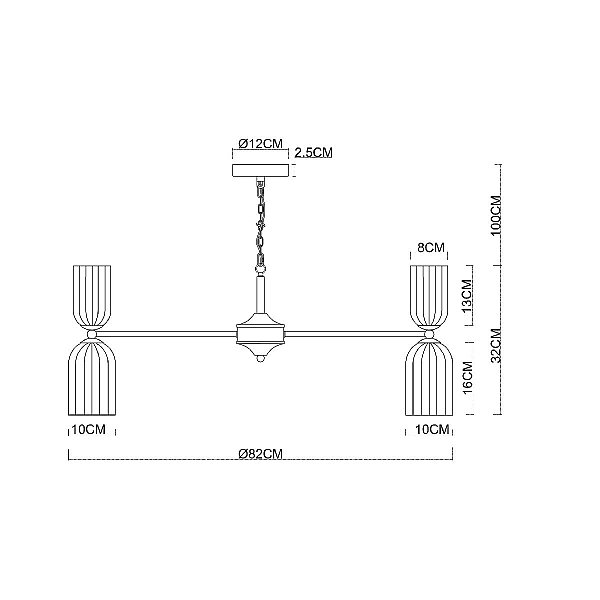 Подвесная люстра Arte Lamp CHARM A1623LM-16GO