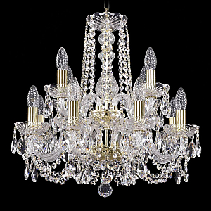 Подвесная люстра Bohemia Ivele Crystal 1402/8+4/160/2d G