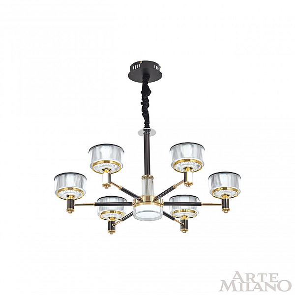 Подвесная люстра Arte Milano Neapolis 276210/6 BK/GD