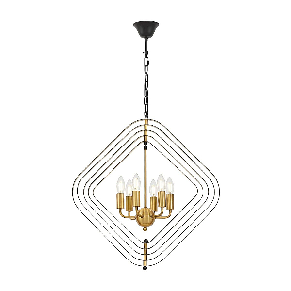 Подвесная люстра Lumina Deco Crulia LDP 8005-6 BK+MD