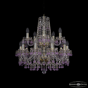 Подвесная люстра Bohemia Ivele Crystal 1410/10+5/195/2d G V7010