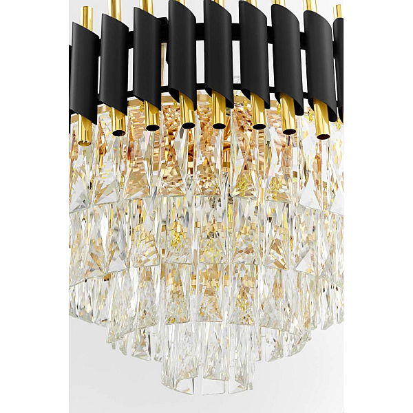 Подвесная люстра Lumina Deco Funneli LDP 6003-550 BK+F.GD