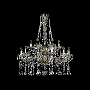 Подвесная люстра Bohemia Ivele Crystal 1413/12+6/300/h-96/2d G