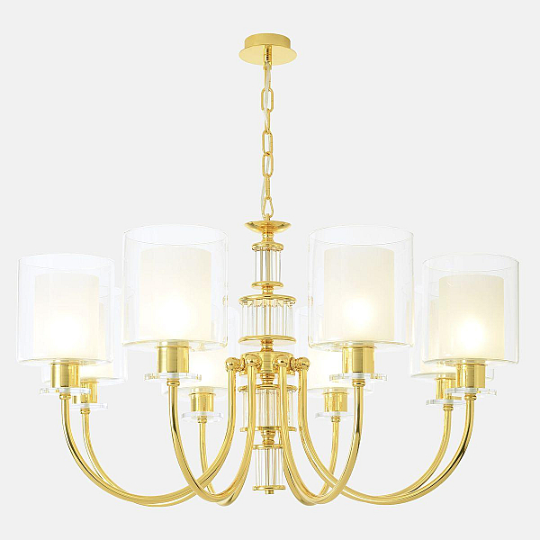 Подвесная люстра Crystal Lux ELENA SP8 GOLD