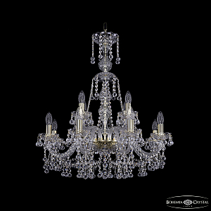 Подвесная люстра Bohemia Ivele Crystal 1409/8+4/240/XL-76 G