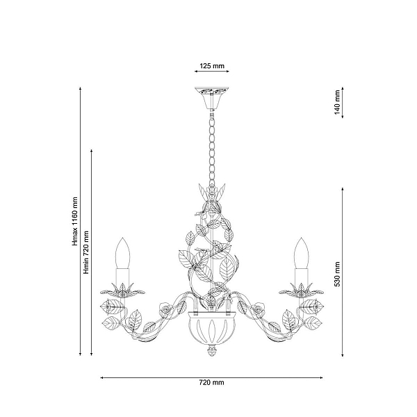 Подвесная люстра Lucia Tucci Fiori Di Rose 185.8