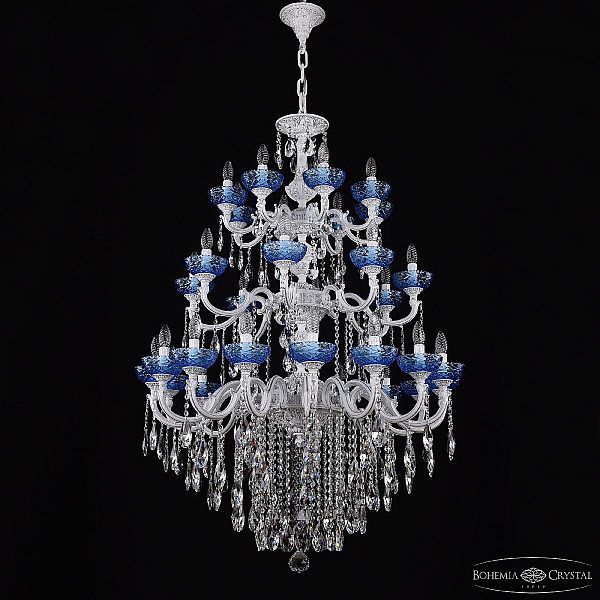 Подвесная люстра Bohemia Ivele Crystal AL78101/16+8+8/300/3d B WMN P Aquamarine/M-1F