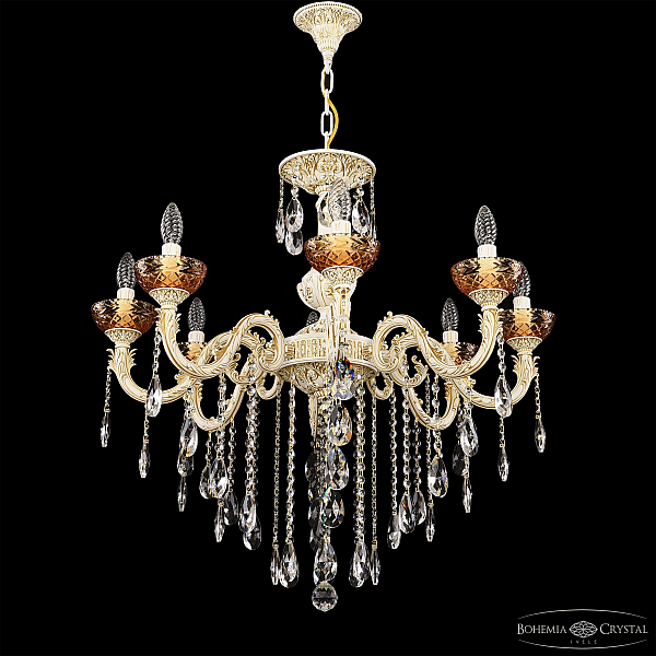 Подвесная люстра Bohemia Ivele Crystal AL79101/8/250 B WMG P Amber/M-1F
