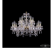 Подвесная люстра Bohemia Ivele Crystal 1411/10+5/240 G Leafs