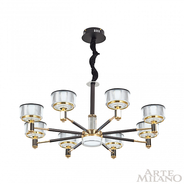 Подвесная люстра Arte Milano Neapolis 276210/8 BK/GD