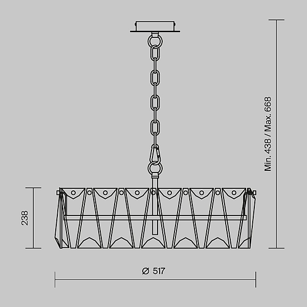 Подвесная люстра Maytoni Puntes MOD043PL-06G