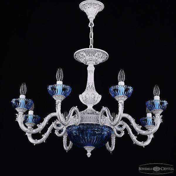 Подвесная люстра Bohemia Ivele Crystal AL79101P/8/250 WMN P Aquamarine/M-1G