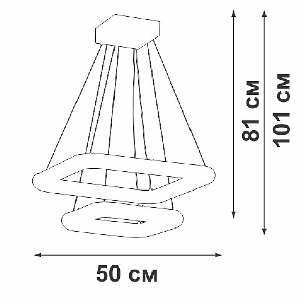 Подвесная люстра Vitaluce V2544DT-0/2S