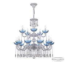 Подвесная люстра Bohemia Ivele Crystal AL78101/10+5/250/2D A WMN P Aquamarine/M-1H