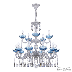 Подвесная люстра Bohemia Ivele Crystal AL78101/10+5/250/2D A WMN P Aquamarine/M-1H