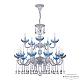 Подвесная люстра Bohemia Ivele Crystal AL78101/10+5/250/2D A WMN P Aquamarine/M-1H