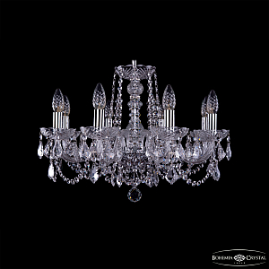 Подвесная люстра Bohemia Ivele Crystal 1402/8/195 Ni Leafs