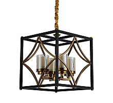 Подвесная люстра Lumina Deco Quadrato LDP 1223-4 BK+MD