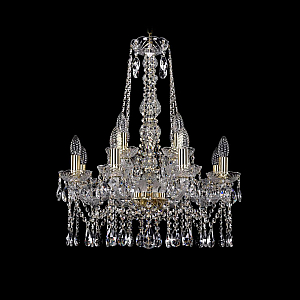 Подвесная люстра Bohemia Ivele Crystal 1413/8+4/200/h-66 G