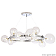 Подвесная люстра Crystal Lux Agata SP15 V2 Chrome/Transparente