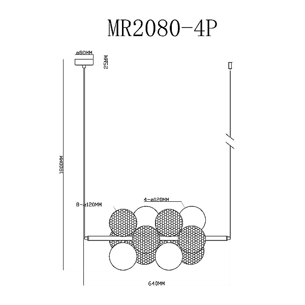 Подвесная люстра MyFar Michelle MR2080-4P