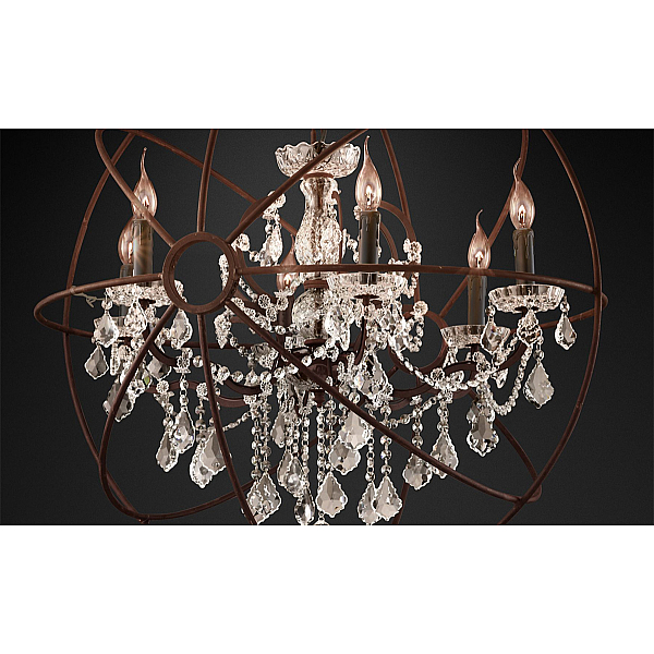 Подвесная люстра Delight Collection Foucault'S Orb 5014-D6 rusty