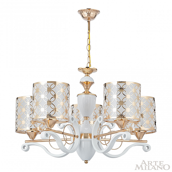 Подвесная люстра Arte Milano Florentia-3097 303097/5 Wh/Gd