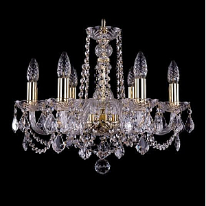 Подвесная люстра Bohemia Ivele Crystal 1402/6/160 G Leafs
