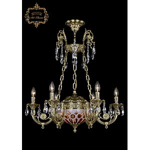 Подвесная люстра Art Classic 31.44.6.KR175SP.250IT.G.Sp.Amber.White.1E