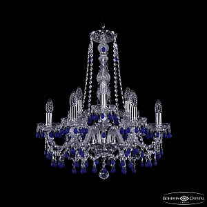 Подвесная люстра Bohemia Ivele Crystal 1410/6+3/195/h-63 Ni V3001
