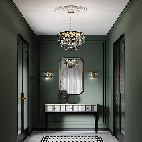 Подвесная люстра Eurosvet Elegante 10130/8 золото/прозрачный хрусталь Strotskis Smart a060644